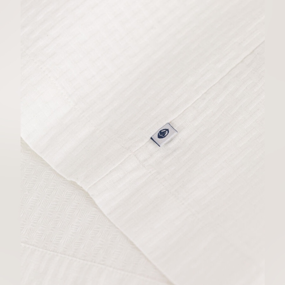 Petite Bateau Baby Girls White Poplin Cotton Textured Ruffle Dress- 2T - Picture 9 of 9